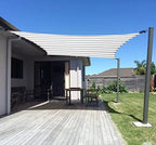 SUNNY GUARD Sun Shade Sail 8' x 10' Rectangle Grey-White UV Block Sunshade by SUNNYGUARD