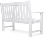 Stoog 2-Person Outdoor Bench, All-Weather HIPS Plastic Garden Bench - Image 8