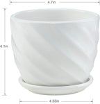 Plant Pots - 4.7 Inch Cylinder Ceramic Planters - Image 3