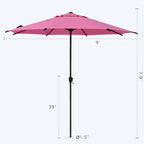 Abba Patio 9FT Lyon Outdoor Patio Umbrella Outdoor Table Umbrella - Image 3