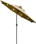 Sunnyglade 9' Solar LED Lighted Patio Umbrella by Sunnyglade