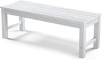 Stoog Outdoor Bench, 2-Person Patio Backless Bench, All-Weather HIPS Garden by Stoog