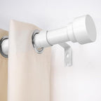 Curtain Rods for Windows 66 to 120, 1 Inch Adjustable White Extra Long Heavy - Image 2