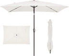 JEAREY 6.5x10 ft Rectangular Patio Umbrellas Rectangle Outdoor Umbrella by JEAREYOutdoorsCollection