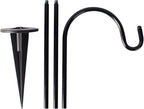 CALIDAKA 4 Pack Multi-Purpose Shepherds Hooks Outdoor Iron Shepherd Hook - Image 8