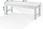 Psilvam Outdoor Bench, Two Person Poly Lumber Porch Bench, Weatherproof Garden - Image 3