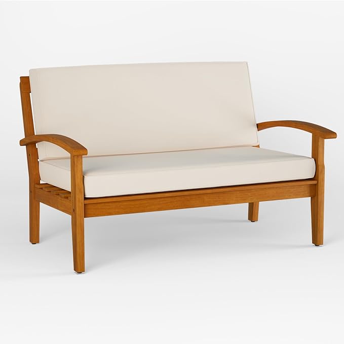 IDZO Laurent 800lbs Capacity Acacia Outdoor Loveseat, FSC Certified 2 Seater - Image 8