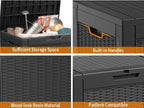 30 Gallon Resin Deck Box, Lockable Patio Outdoor Storage Box - Image 4