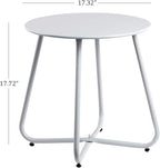 HollyHOME Round Metal Side Table, Rust-Resistant Patio Small Plant Stand - Image 3