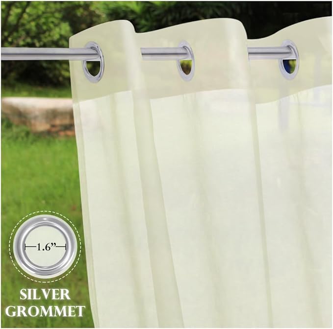 RYB HOME 2 Panels Outdoor Curtains - Image 4