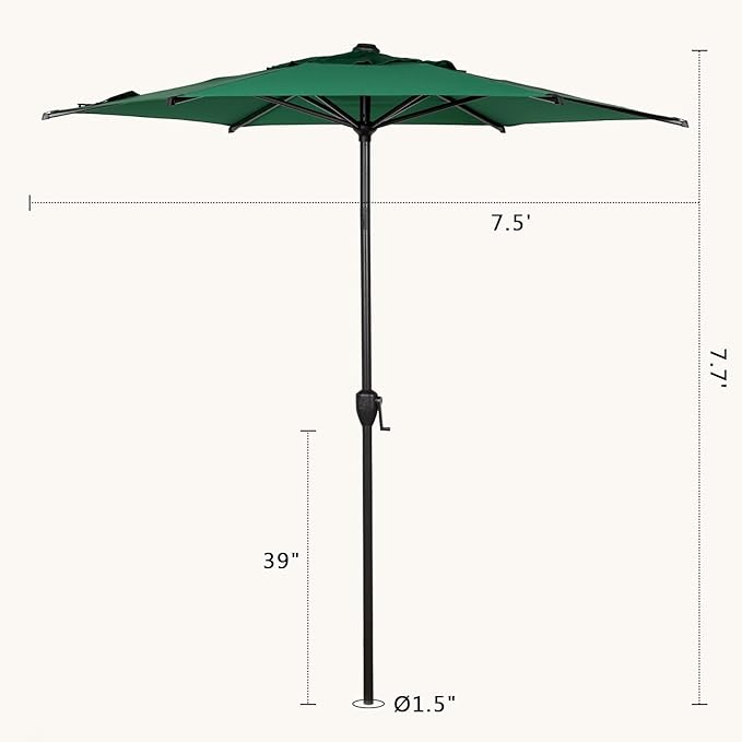 Abba Patio 7.5FT Lyon Outdoor Patio Umbrella Outdoor Table Umbrella - Image 7