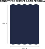 Pergola Shade Cover Replacement Canopy Top Compatible - Image 3