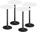 Flamaker Round Bistro Pub Table Modern Style Metal Base MDF Top Cocktail Bar by Flamaker