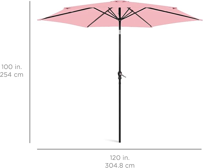 Best Choice Products 10ft Outdoor Table Compatible Steel Polyester Market Patio - Image 7