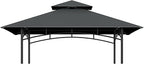 Grill Gazebo Replacement Top, 5 * 8 Outdoor BBQ Top Cover, Double Layer BBQ by COVBOARD