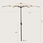 Abba Patio 7.5FT Lyon Outdoor Patio Umbrella Outdoor Table Umbrella - Image 7