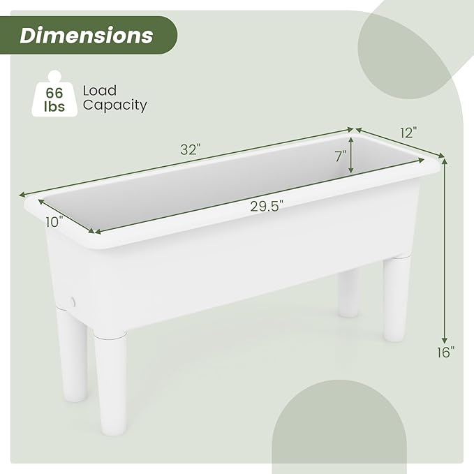Giantex Raised Garden Beds Outdoor Set of 2, Self-Watering Planter Box - Image 9