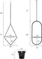 Modern Hanging Planters for Indoor Plants, Metal Plant Hanger - Image 4