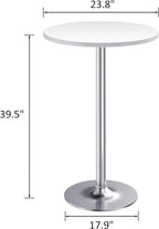 Furmax Bistro Pub Table Round Bar Height Cocktail Table - Image 3