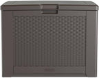 Rubbermaid Medium Resin Outdoor Storage Deck Box Weather Resistant Brown Deck - Image 2