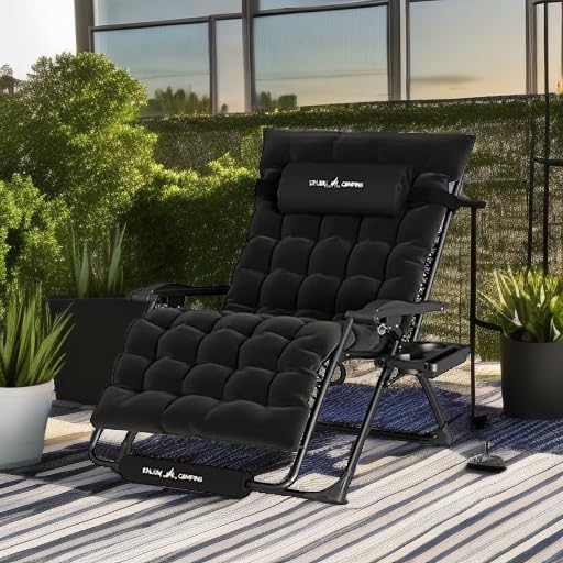 UDPATIO Oversized Zero Gravity Chair 33In XXL Patio Reclining Chair - Image 2