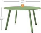 Grand patio Outdoor Round Coffee Table, 28-inch Patio Side Table, Sage Green - Image 3