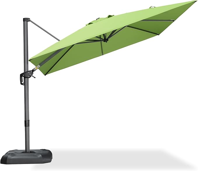 PURPLE LEAF 9 Feet Patio Umbrella Outdoor Cantilever Square Umbrella Aluminum - Image 8