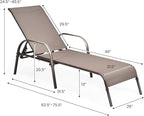 Giantex 2 Pack Patio Lounge Chair, Outdoor Chaise Lounge - Image 2