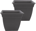 The HC Companies 10 Inch Eclipse Square Planter Pots by TheHCCompanies