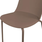 2xhome Set of 2 Modern Stackable Armless Dining Chairs | Plastic Shell Seat - Image 7
