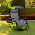 Best Choice Products Folding Zero Gravity Outdoor Recliner Patio Lounge Chair - Image 2