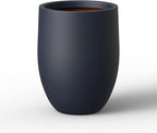 Kante 16.5 Inch Tall Concrete Planter, Large Indoor Outdoor Plant Pot by Kante