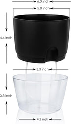 Vanavazon 6 Inch Self Watering Planter Pots - Image 4