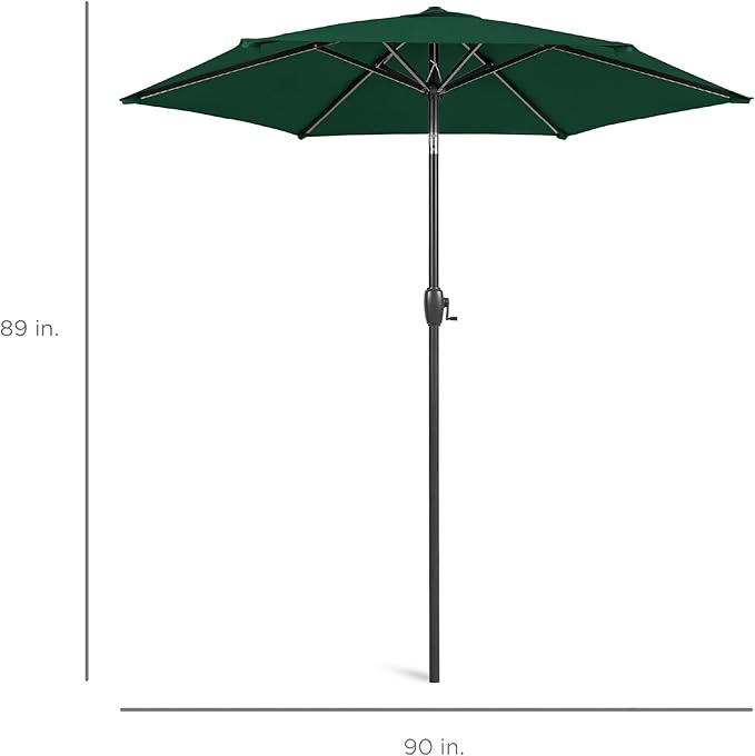 Best Choice Products 7.5ft Heavy-Duty Round Outdoor Market Table Patio Umbrella - Image 7