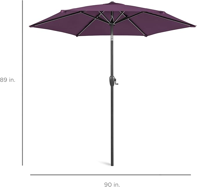Best Choice Products 7.5ft Heavy-Duty Round Outdoor Market Table Patio Umbrella - Image 7