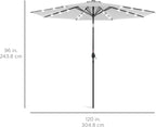 Best Choice Products 10ft Solar Polyester LED Lighted Patio Umbrella w/Tilt - Image 7
