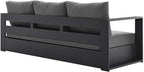 Modway Tahoe Aluminum Outdoor Patio Sofa in Gray Charcoal - Image 6