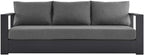 Modway Tahoe Aluminum Outdoor Patio Sofa in Gray Charcoal - Image 2
