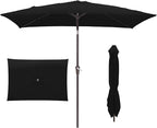 JEAREY 6.5x10 ft Rectangular Patio Umbrellas Rectangle Outdoor Umbrella by JEAREYOutdoorsCollection