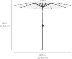 Best Choice Products 10ft Solar Polyester LED Lighted Patio Umbrella w/Tilt - Image 7
