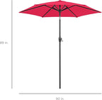 Best Choice Products 7.5ft Heavy-Duty Round Outdoor Market Table Patio Umbrella - Image 7