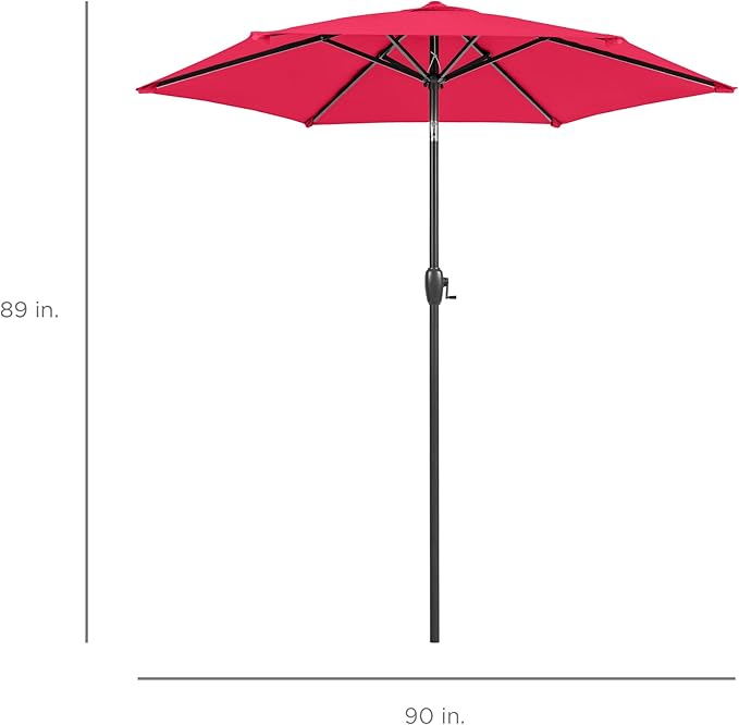 Best Choice Products 7.5ft Heavy-Duty Round Outdoor Market Table Patio Umbrella - Image 7