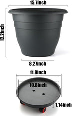 3-Pack Jumbo 15.7 Inch Planters - Image 4