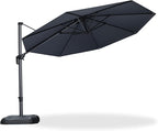 PURPLE LEAF 11 Feet Patio Umbrella Outdoor Cantilever Round Umbrella Aluminum - Image 9