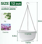 T4U 12 Inch Large Hanging Planters - Image 2
