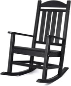 Devoko HDPE Rocking Chair Plastic Outdoor Indoor Patio Rocker Chair High Back by DEVOKO