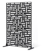 VEVOR Metal Privacy Screen, Outdoor Privacy Screens 3-Panel, Freestanding by VEVOR