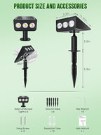 Solar spot Lights Outdoor IP65 Waterproof Solar spotlights 3 Lighting Modes - Image 9