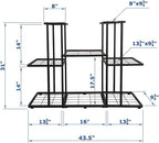 MTB Garden 3 Tier 8 Potted Metal Large Plant Stand - Image 4