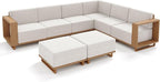 L Shaped Patio Furniture, Outdoor Rattan Wicker Sectional Sofa - Image 9